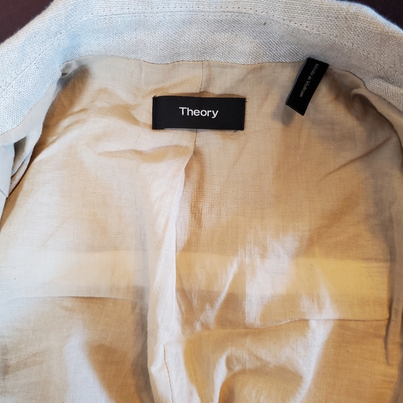 Theory Linen Moto Jacket Size S - Picture 7 of 9